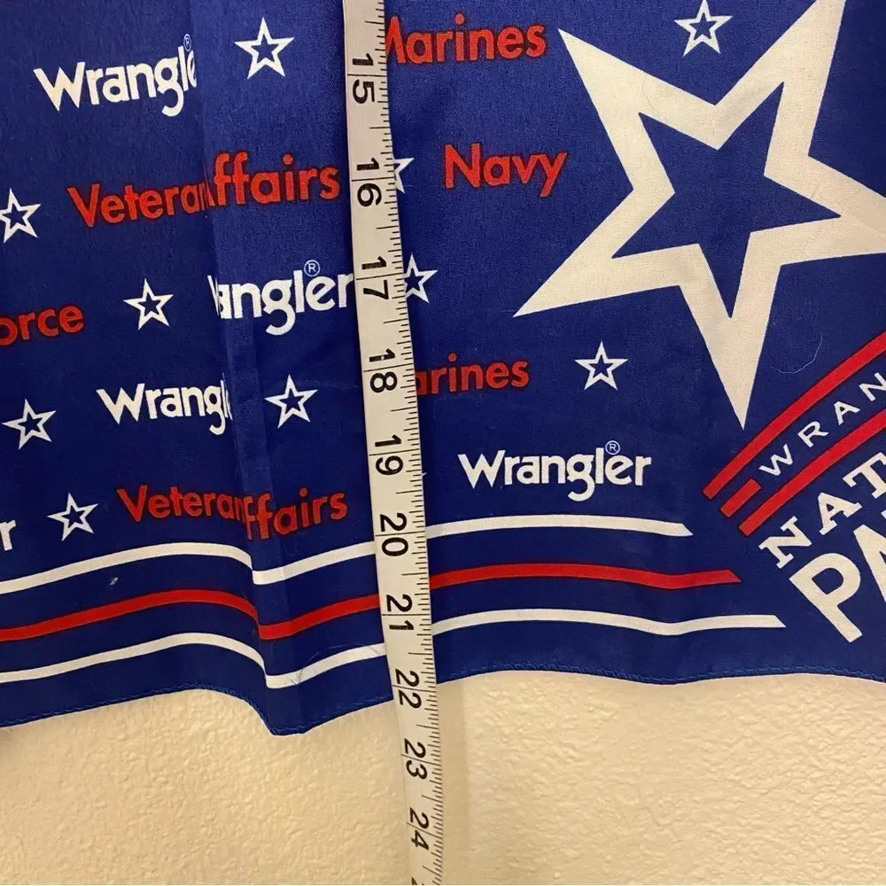 Wrangler Vintage Bandana USA patriotic American military national patriot navy